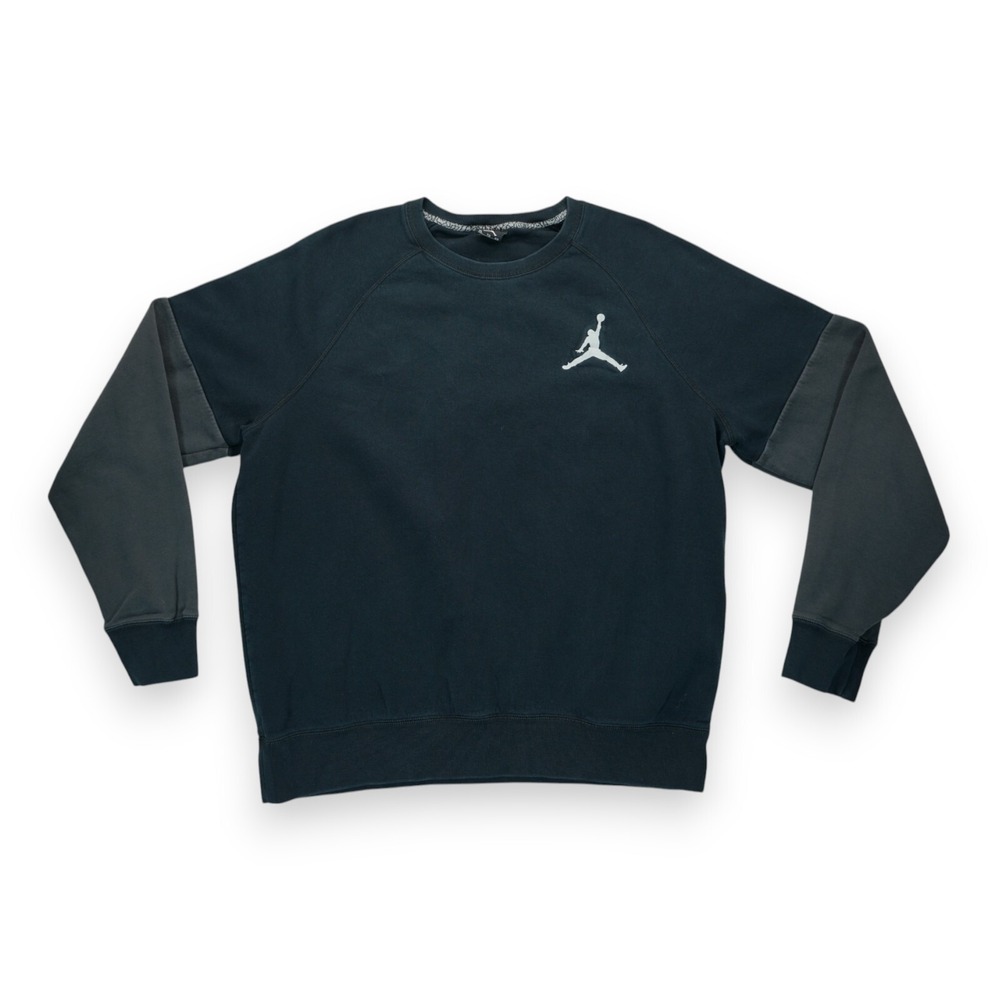 Vintage JORDAN Men's Fleece Sweatshirt Size‎ XL 689002-010 Black & Gray